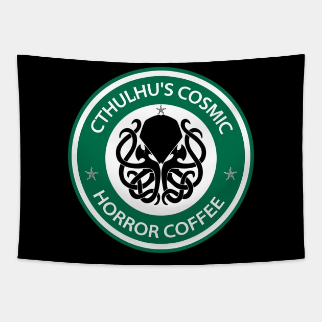 Cthulhu's Cosmic Horror Coffee Tapestry by OriginalDarkPoetry