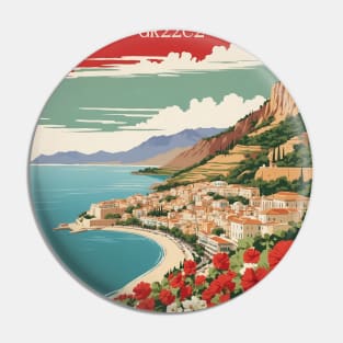 Nafplio Greece Tourism Vintage Poster Pin