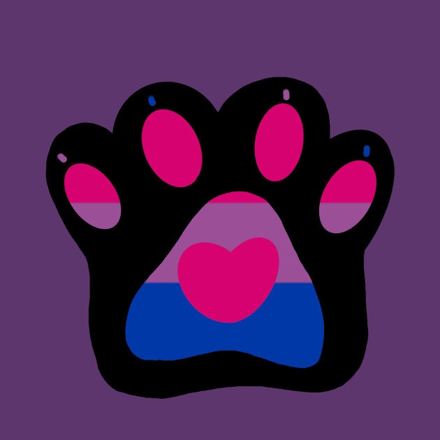 Bisexual Paw Print by Witchvibes