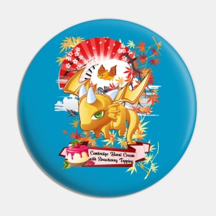 The Yellow Jelly Dragon With Red Fan Pin