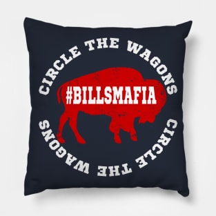 Buffalo Football Circle the Wagons Buffalo Football Pillow