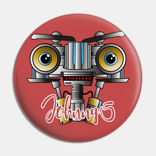 Johnny 5 Short Circuit Pin by woodpecker_beat