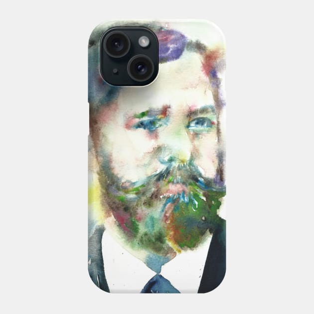 SIGMUND FREUD - watercolor portrait.5 Phone Case by lautir