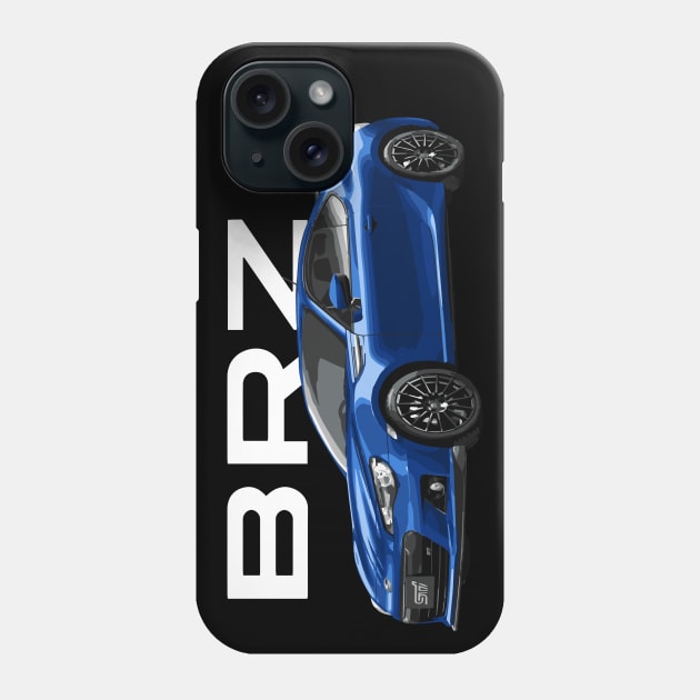 World Rally Blue Pearl BRZ Phone Case by cowtown_cowboy