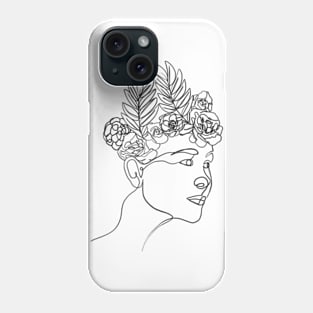 Women with flowers Phone Case