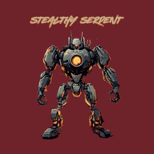 Futuristic Battle Robots Names of Power Stealthy Serpent T-Shirt