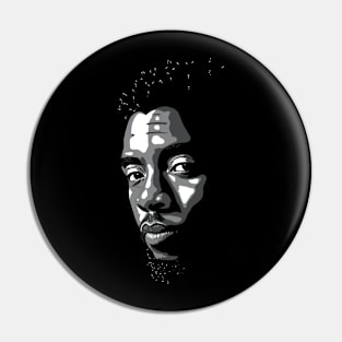 Chadwick Boseman greyscale Pin