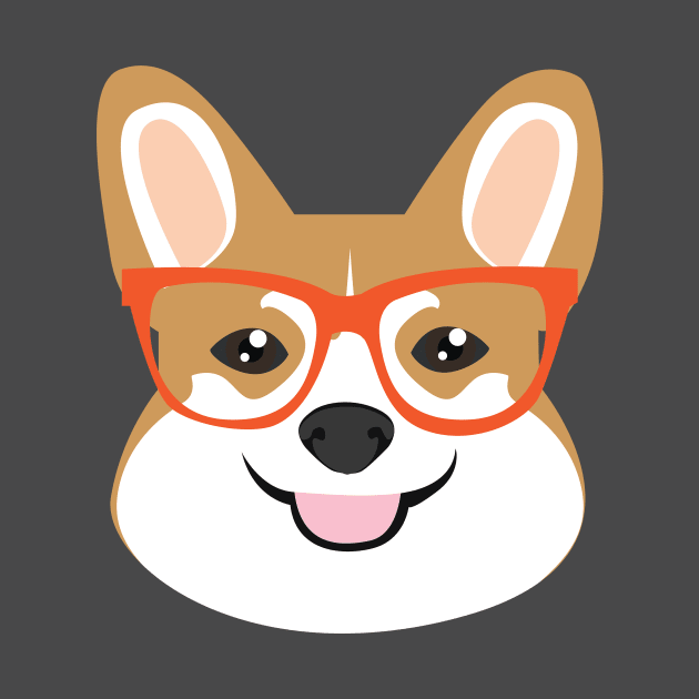 Hipster Corgi by MindyBailey