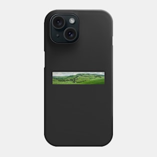 Panoramic view on Val d'Orcia, Tuscany Phone Case