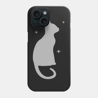 Night Cat Stars Silhouette | Kitten | Kitty Phone Case