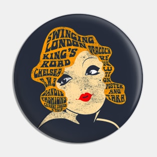 Store Front Face of 60's London Fashion Pin