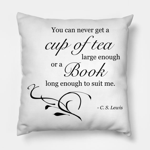 Books and Tea Pillow by LoveLiterature
