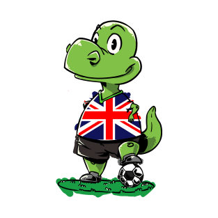 Soccer Dinosaur - England T-Shirt