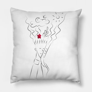 Man and Woman in Love Space Pillow