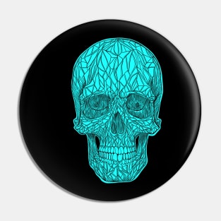 Teal skull Pin