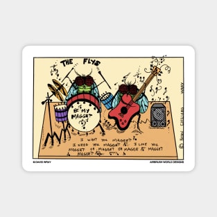 The Flys Housefly Rock Band Funny Insect Novelty Gift Magnet