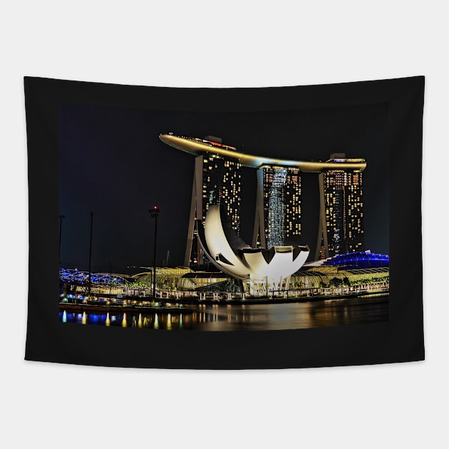 Marina Bay Sands & Artscience Museum Singapore Tapestry by holgermader