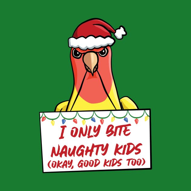 Only Bite Naughty Kids Lutino Peach Faced Lovebird by punkburdarts