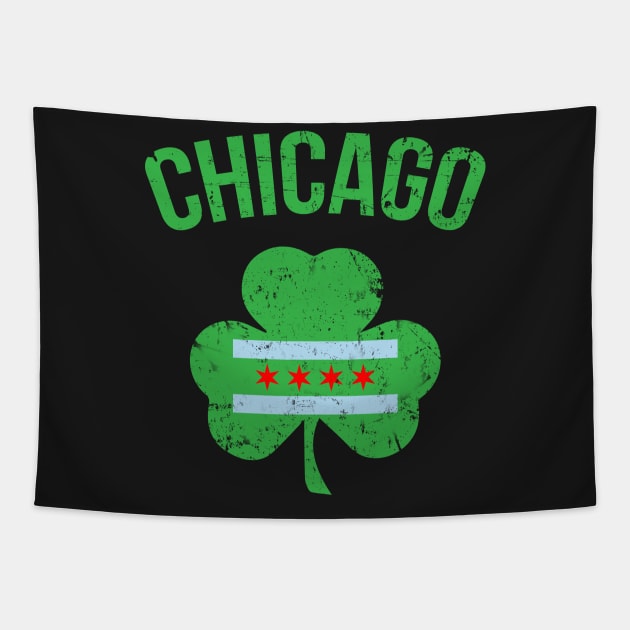 Chicago St Patricks day tshirt - Shamrock St Pattys Day Tapestry by jMvillszz