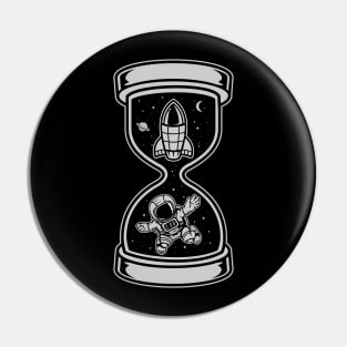 Astronaut Clock Pin