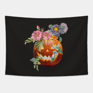 Floral Halloween Tapestry