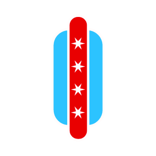 Chicago Flag Dog T-Shirt