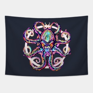 Neon Octopus Tapestry