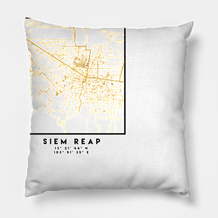 SIEM REAP CAMBODIA CITY STREET MAP ART Pillow