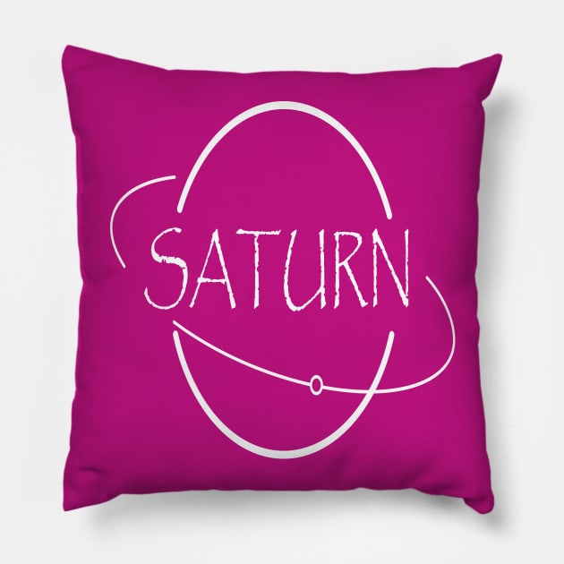 Planet Saturn Pillow by JevLavigne