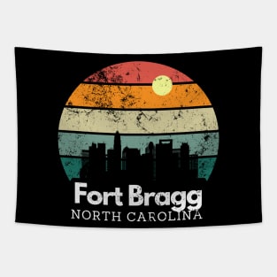 Fort Bragg, North Carolina // Vintage Sunset NC Skyline Tapestry