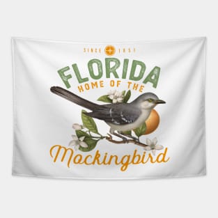 Florida Home Of The Mockingbird Illustration Tapestry