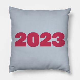 2023 Color of the Year Viva Magenta Typography Pillow