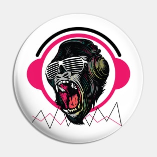 DJ monkey Pin