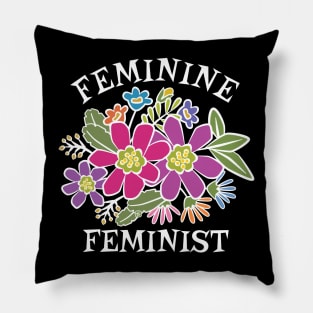 Feminine Feminist Flowers Pillow