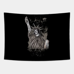 Statue of Liberty Skull Tapestry