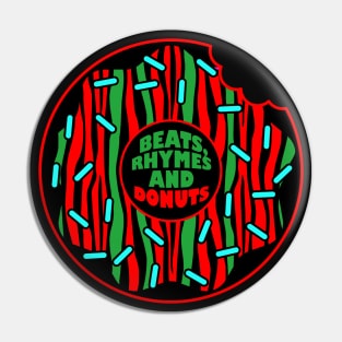 Beats, Rhymes and Donuts Pin