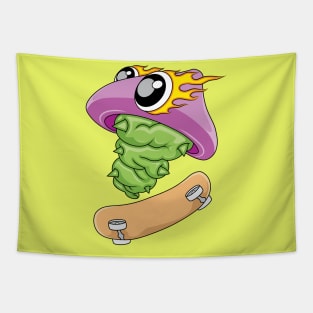 Skater Mushroom monster Tapestry