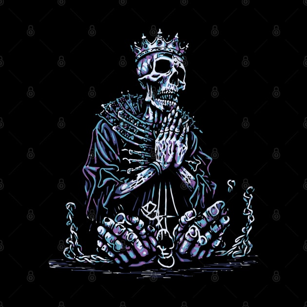 Praying Skeleton King by tatadonets