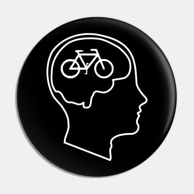 Bikes on the Brain Pin by InletGoodsCo