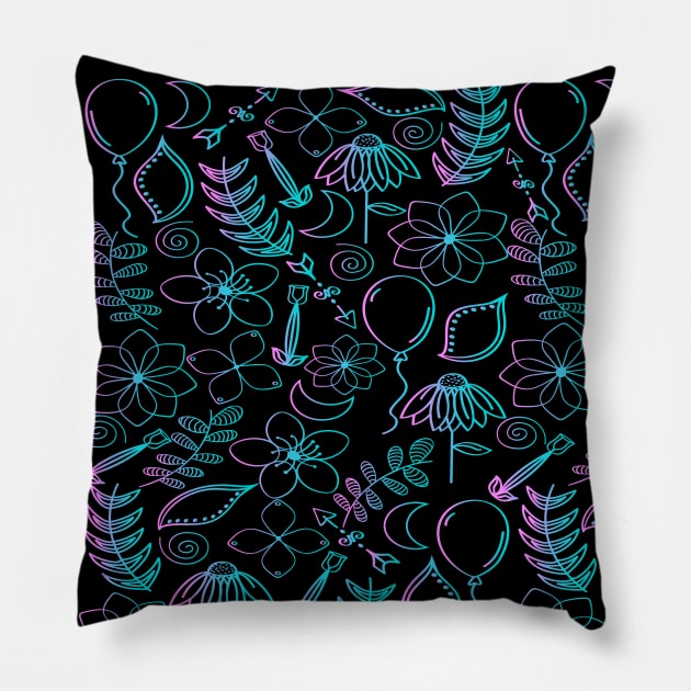Nature Freedom Gradient Pattern Pillow by srojas26