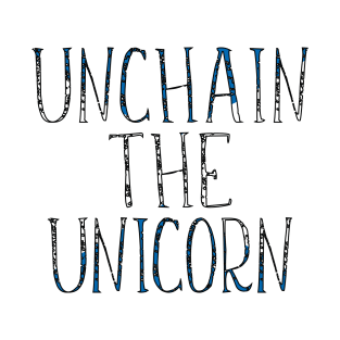 UNCHAIN THE UNICORN, Scottish Independence Saltire Flag Slogan T-Shirt