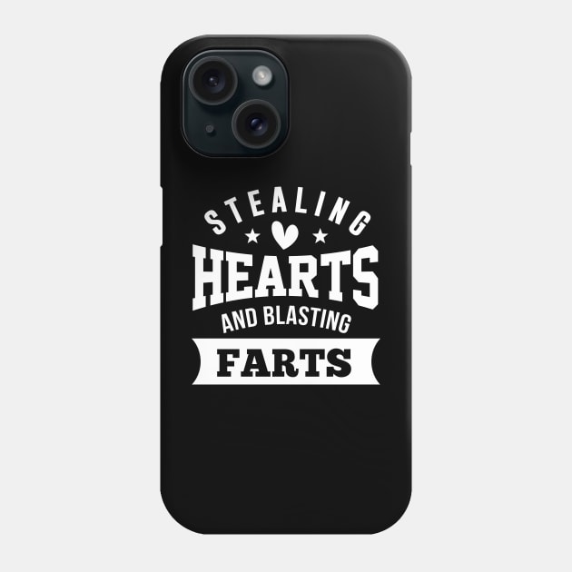 Stealing Hearts & Blasting Farts Kids T-Shirt Phone Case by pako-valor