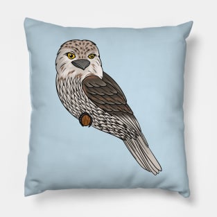 Tawny frogmouth bird cartoon illustration Pillow