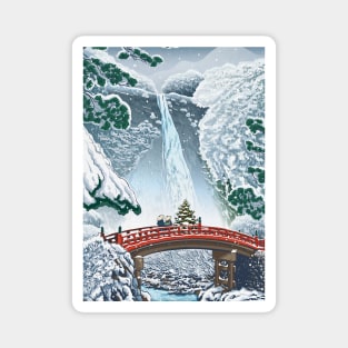 Vintage Japanese Illustrated Christmas Magnet