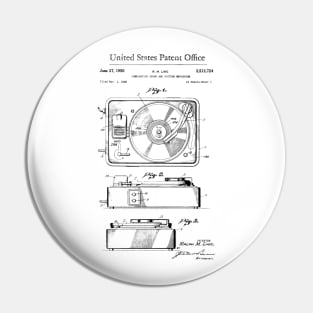 Old Record Player patent Pin