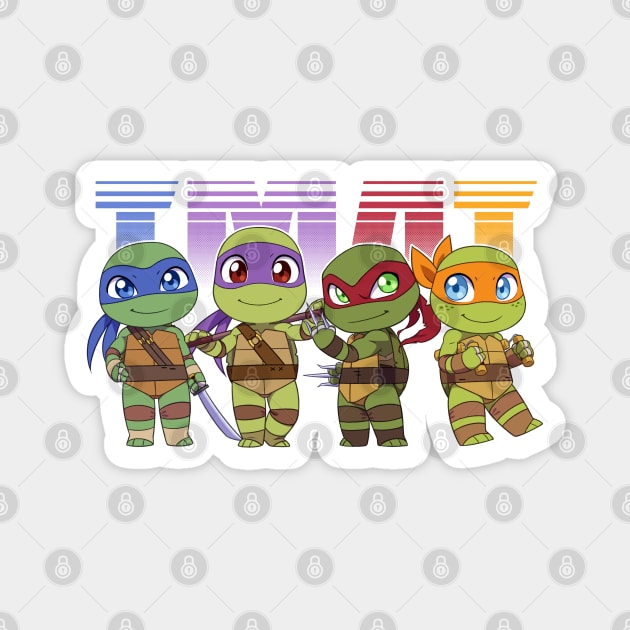 Chibi Heroes in a Half-Shell Magnet by nerdinsandals