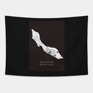 Curacao Netherlands Island Map Tapestry