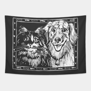 Cats and dogs, why not adopt one? Tapestry