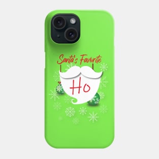 santas favorite ho with snowflakes Phone Case