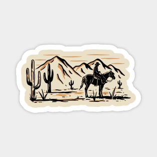 Lone cowboy Magnet